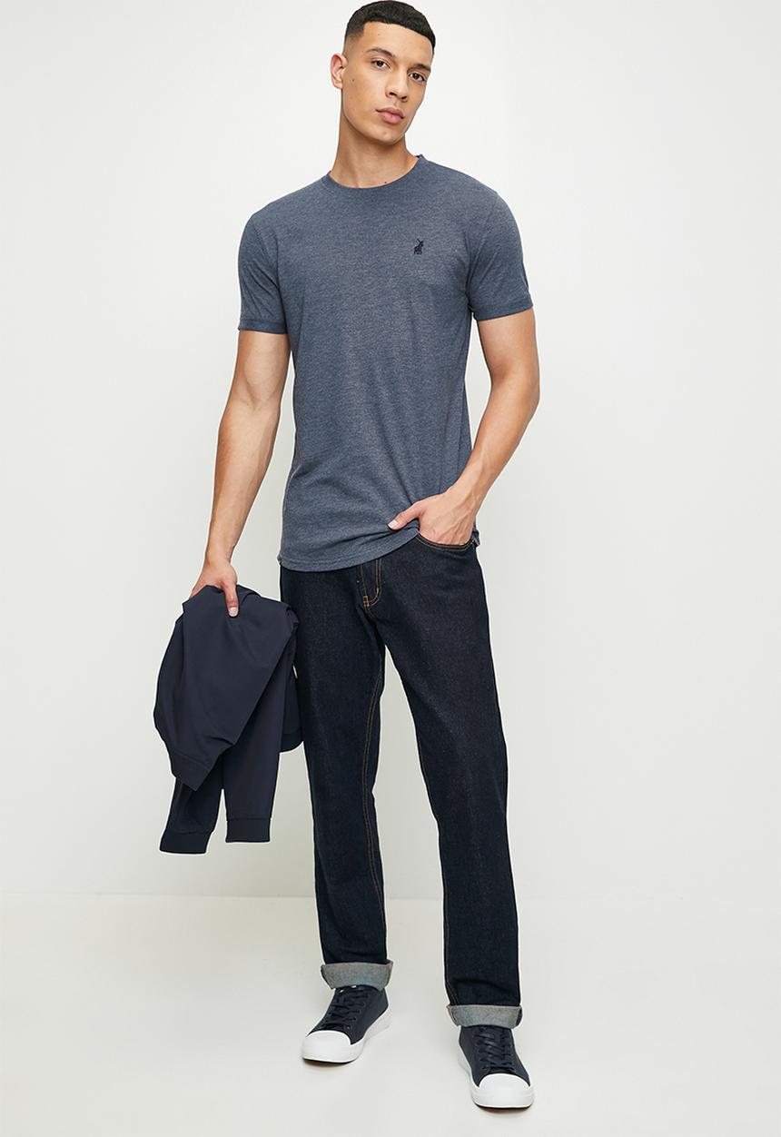POLO - Clive  pjc short sleeve melange tee - navy