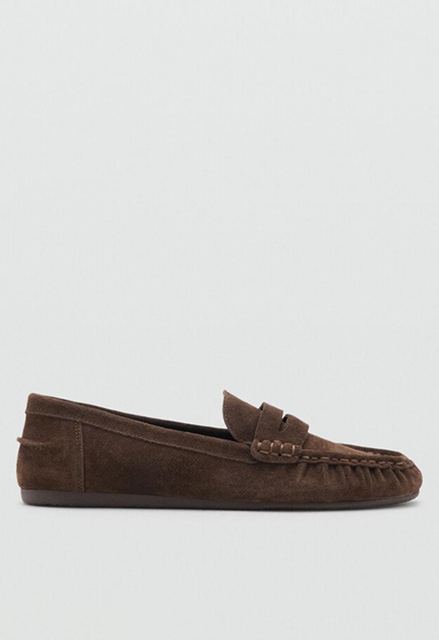 MANGO - Iso suede loafer - dark brown