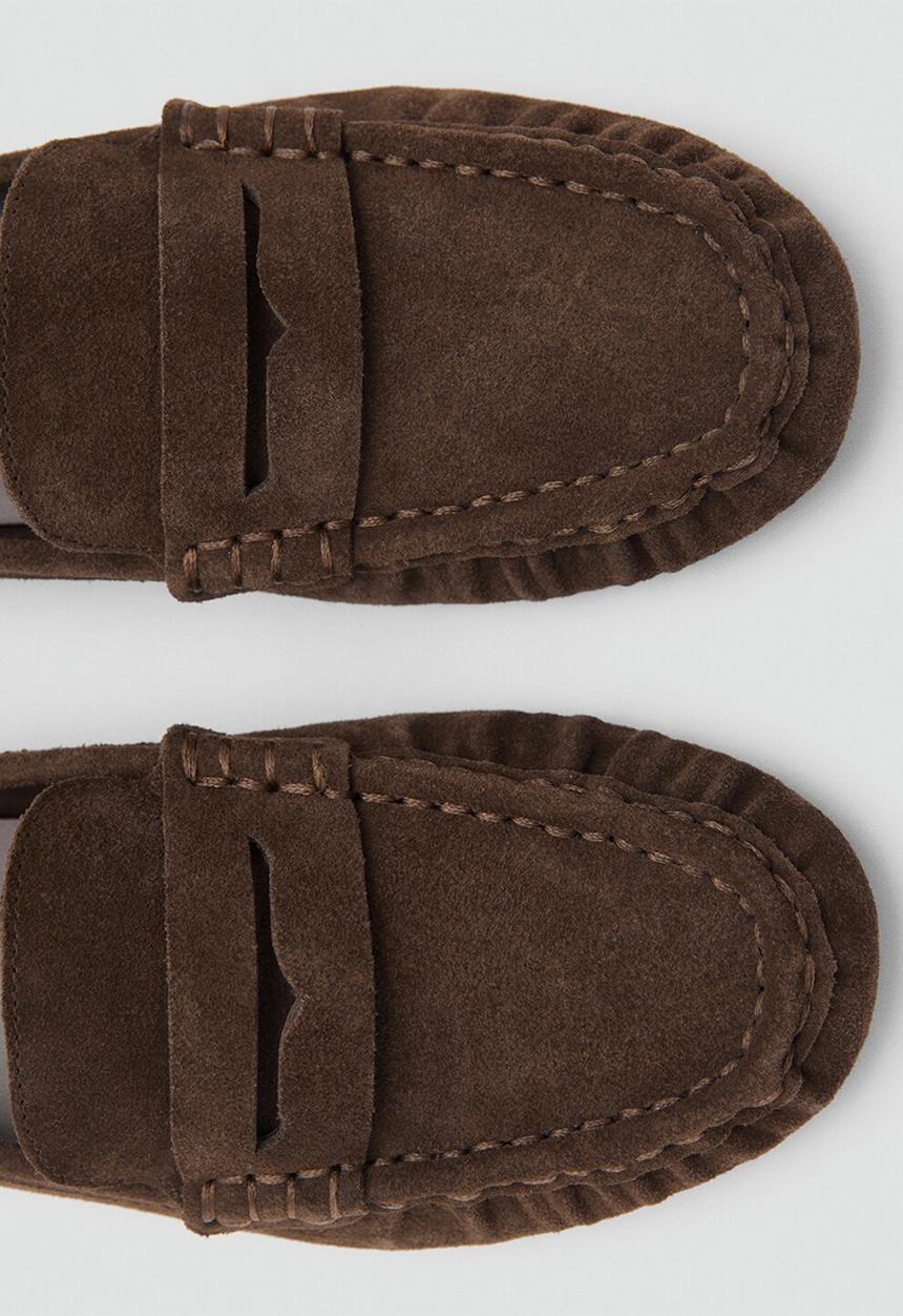 MANGO - Iso suede loafer - dark brown