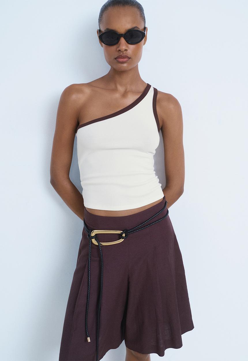 MANGO - Top Malta - Light Beige