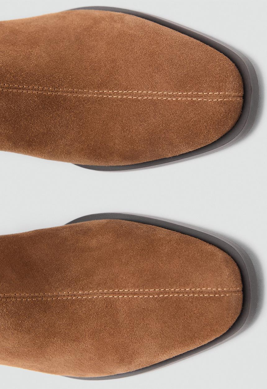 MANGO - Glorias suede ankle boot - light/pastel brown