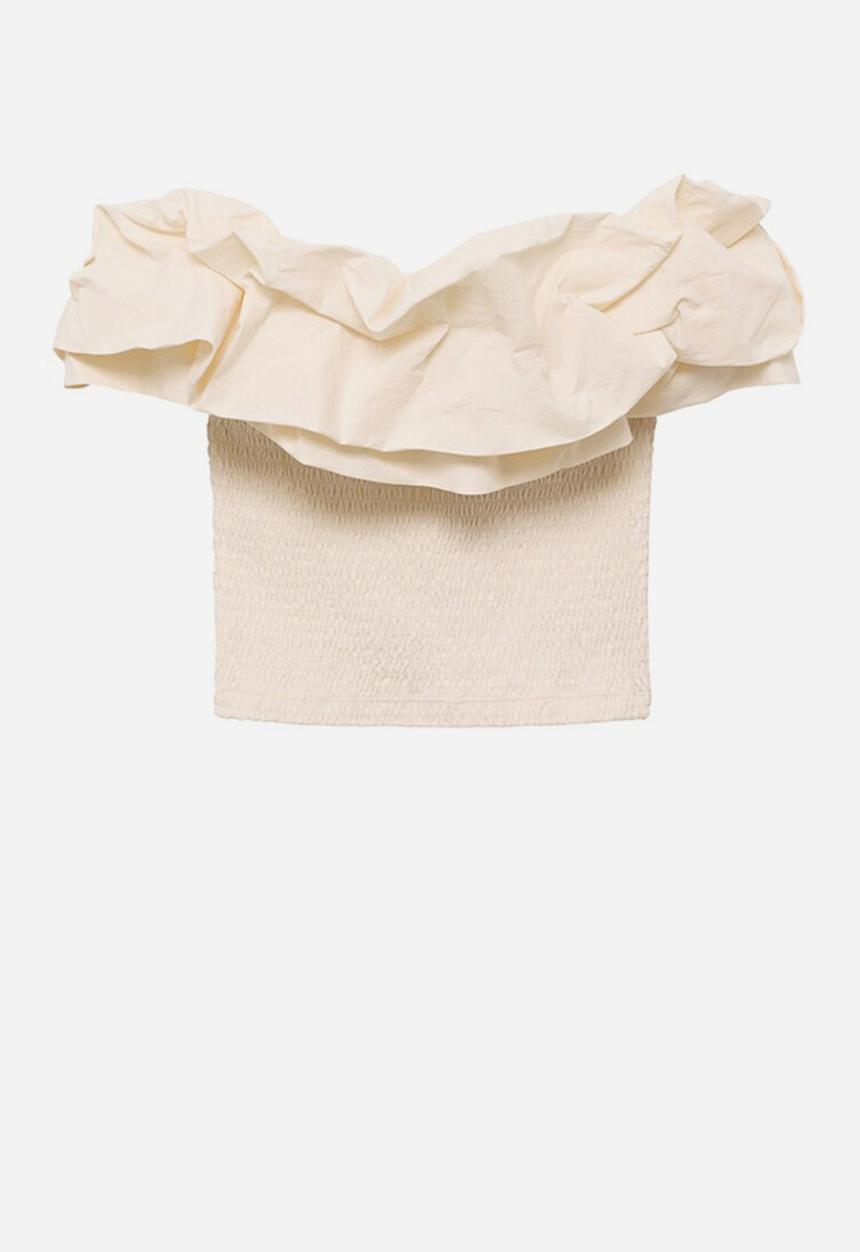 MANGO - Top crete - light beige