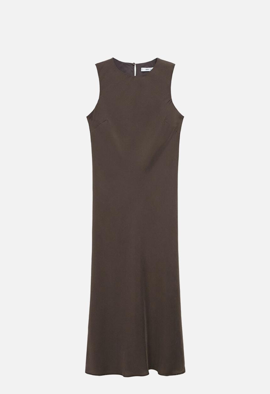 MANGO - Dress cava  -  brown