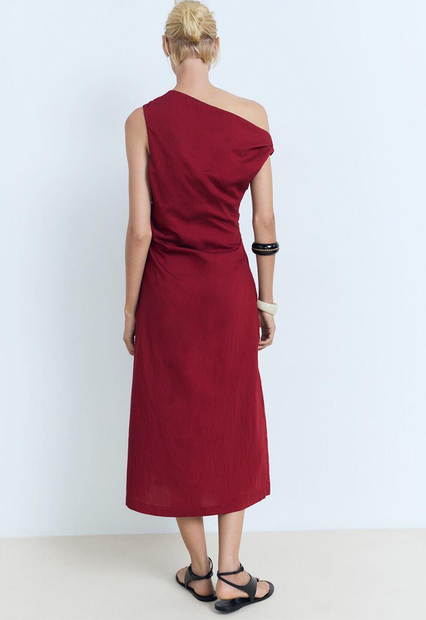MANGO - Dress noa-h -  dark red