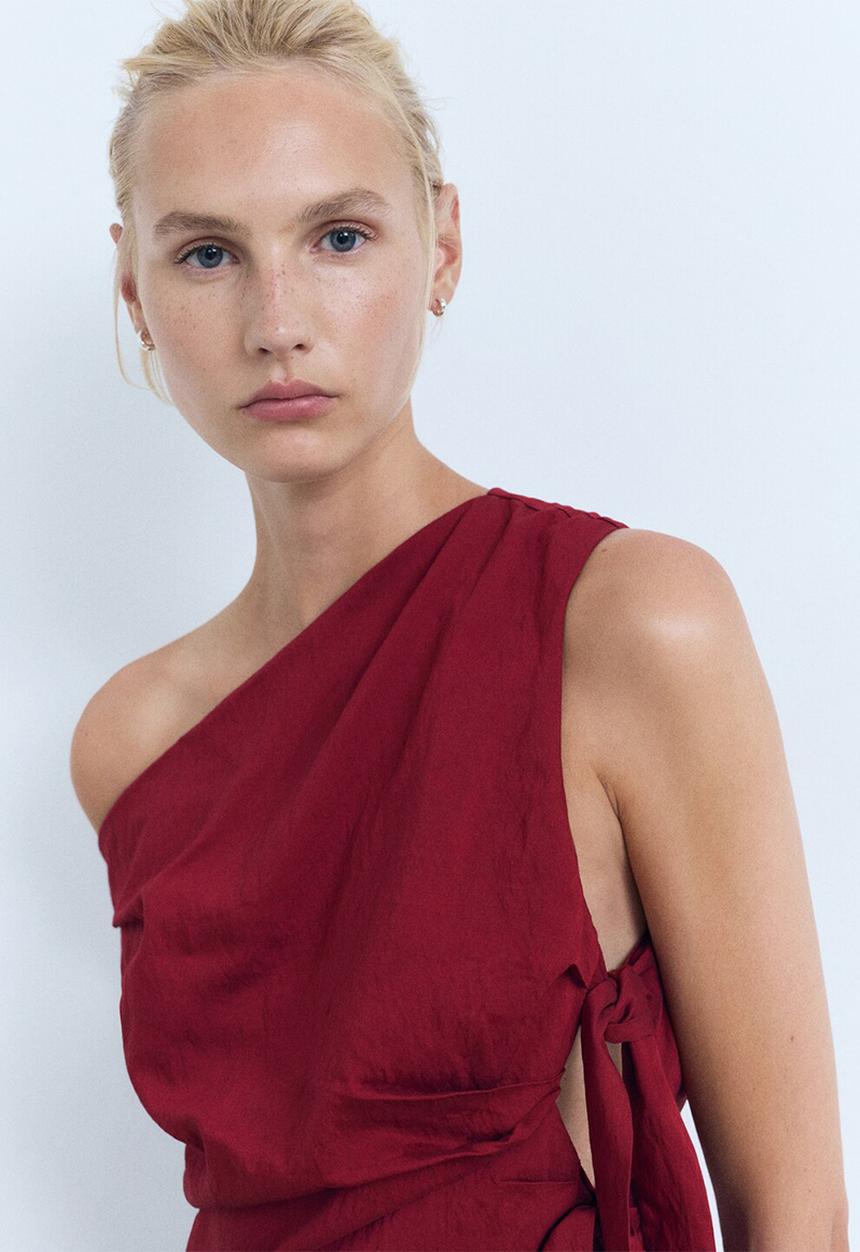 MANGO - Dress noa-h -  dark red
