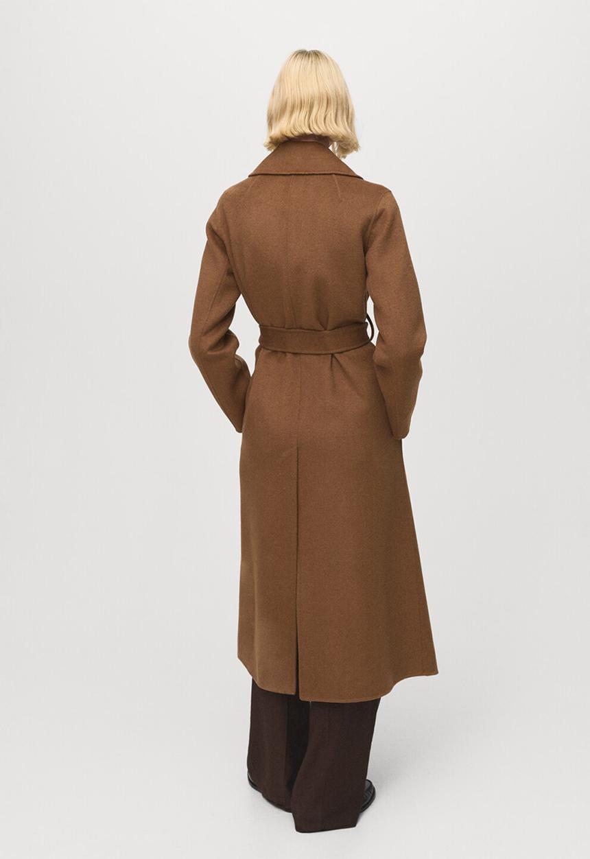 MANGO - Abrigo batin - mid-beige