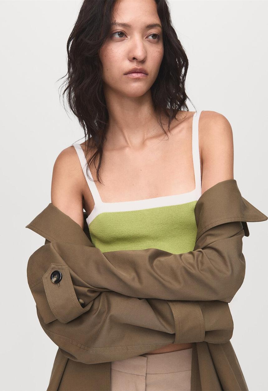 MANGO - Top moji - light/ pastel green