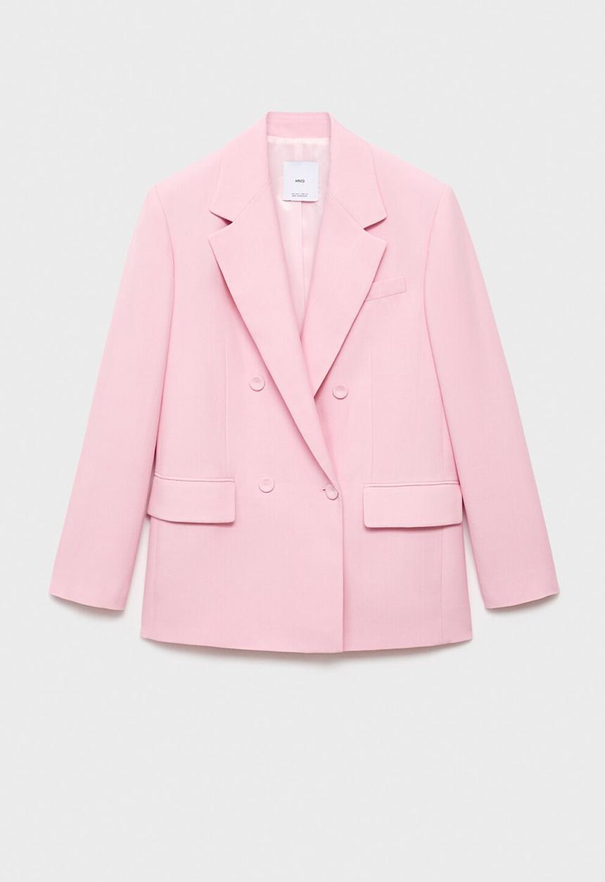 MANGO - Blazer chiado - pink