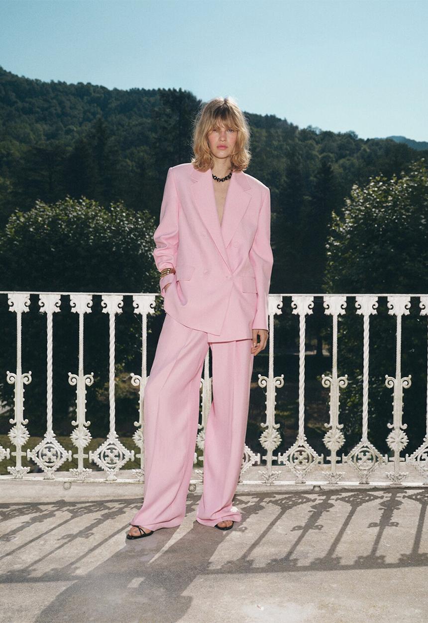 MANGO - Blazer chiado - pink