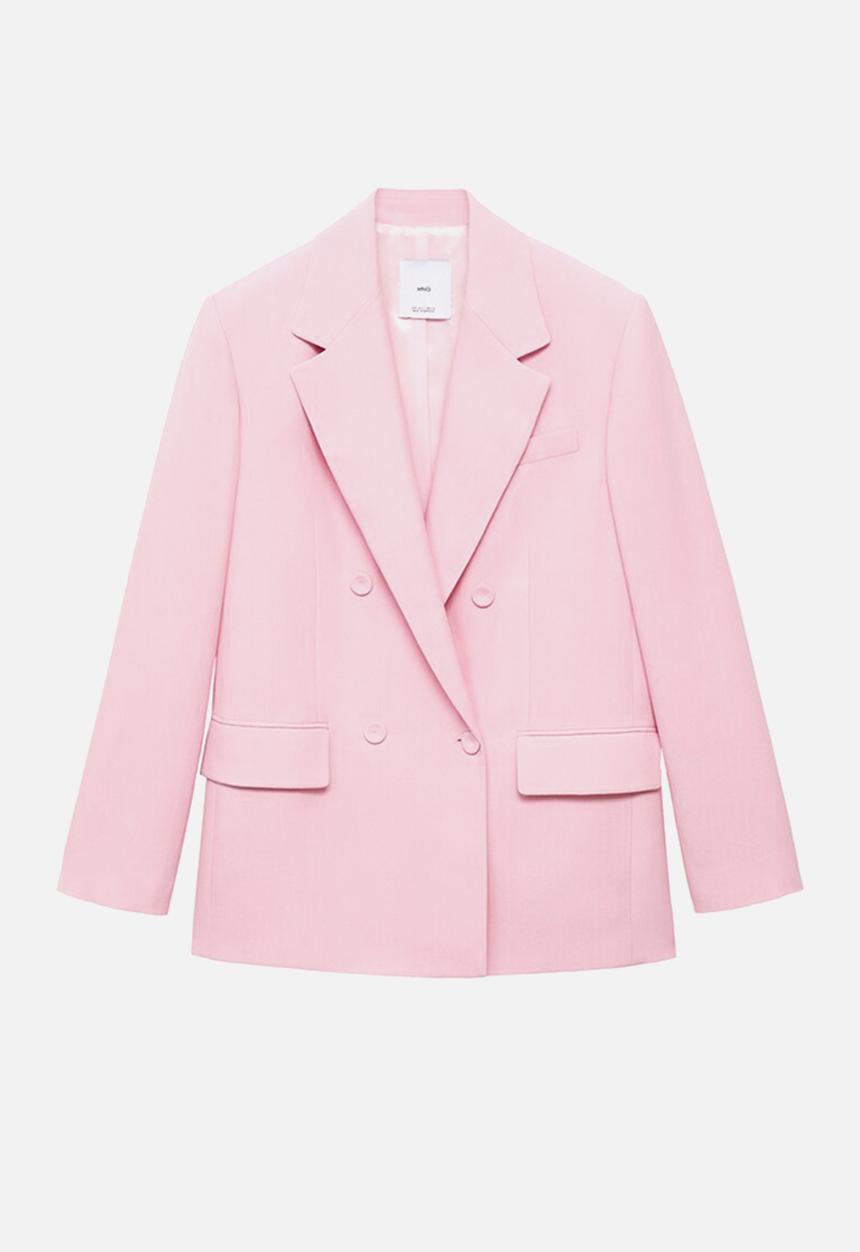 MANGO - Blazer chiado - pink