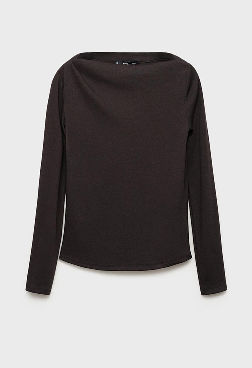 MANGO - Camiseta michi - dark brown
