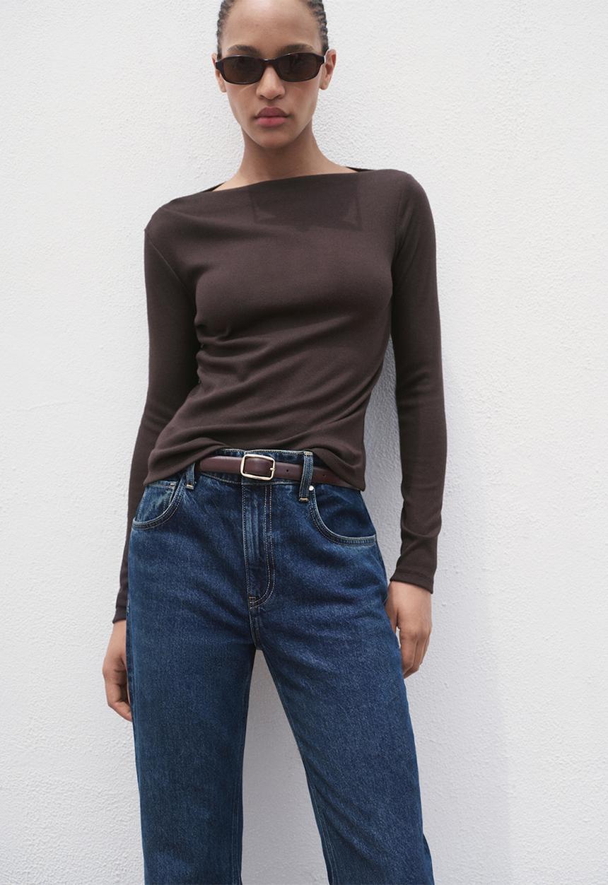 MANGO - Camiseta michi - dark brown