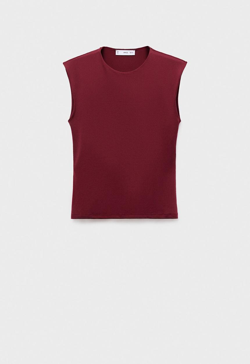 MANGO - T-shirt gala -  dark red