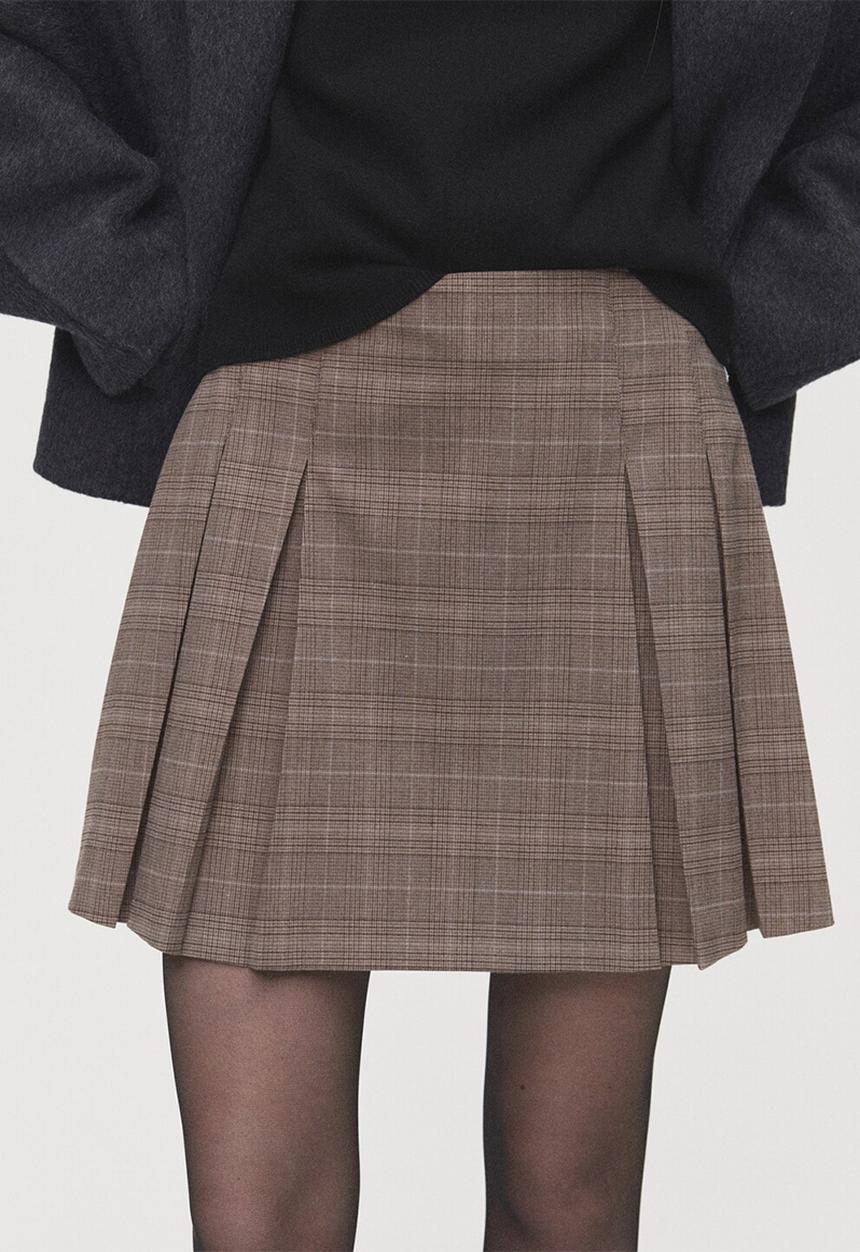 MANGO - Skirt grunge - light brown