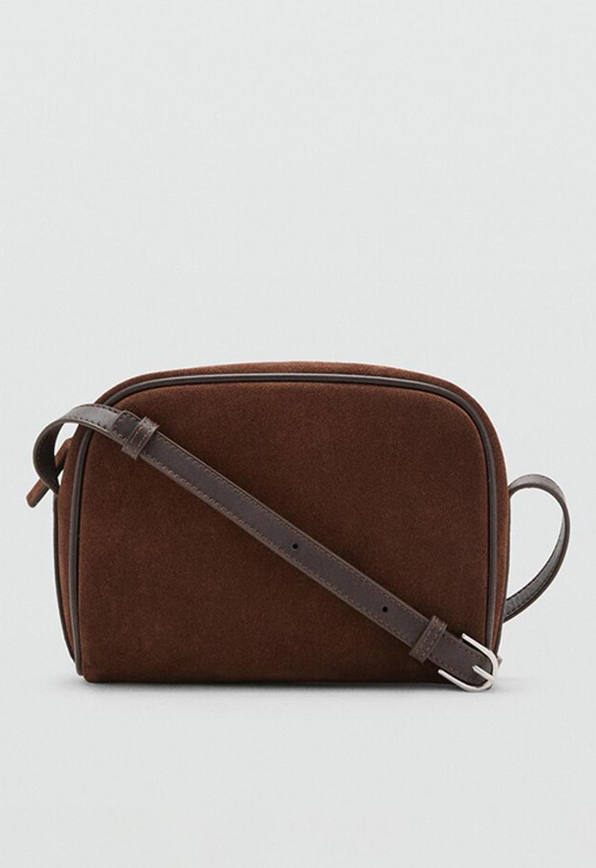 MANGO - Fes crossbody bag - dark brown