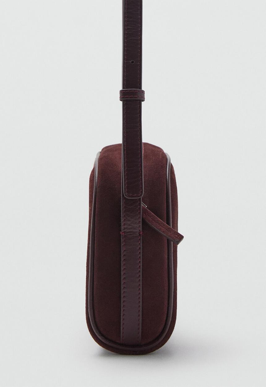 MANGO - Fes crossbody bag - dark red