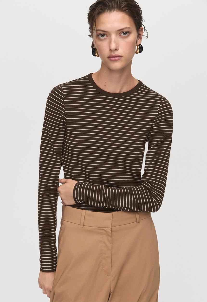 MANGO - T-shirt paul - brown