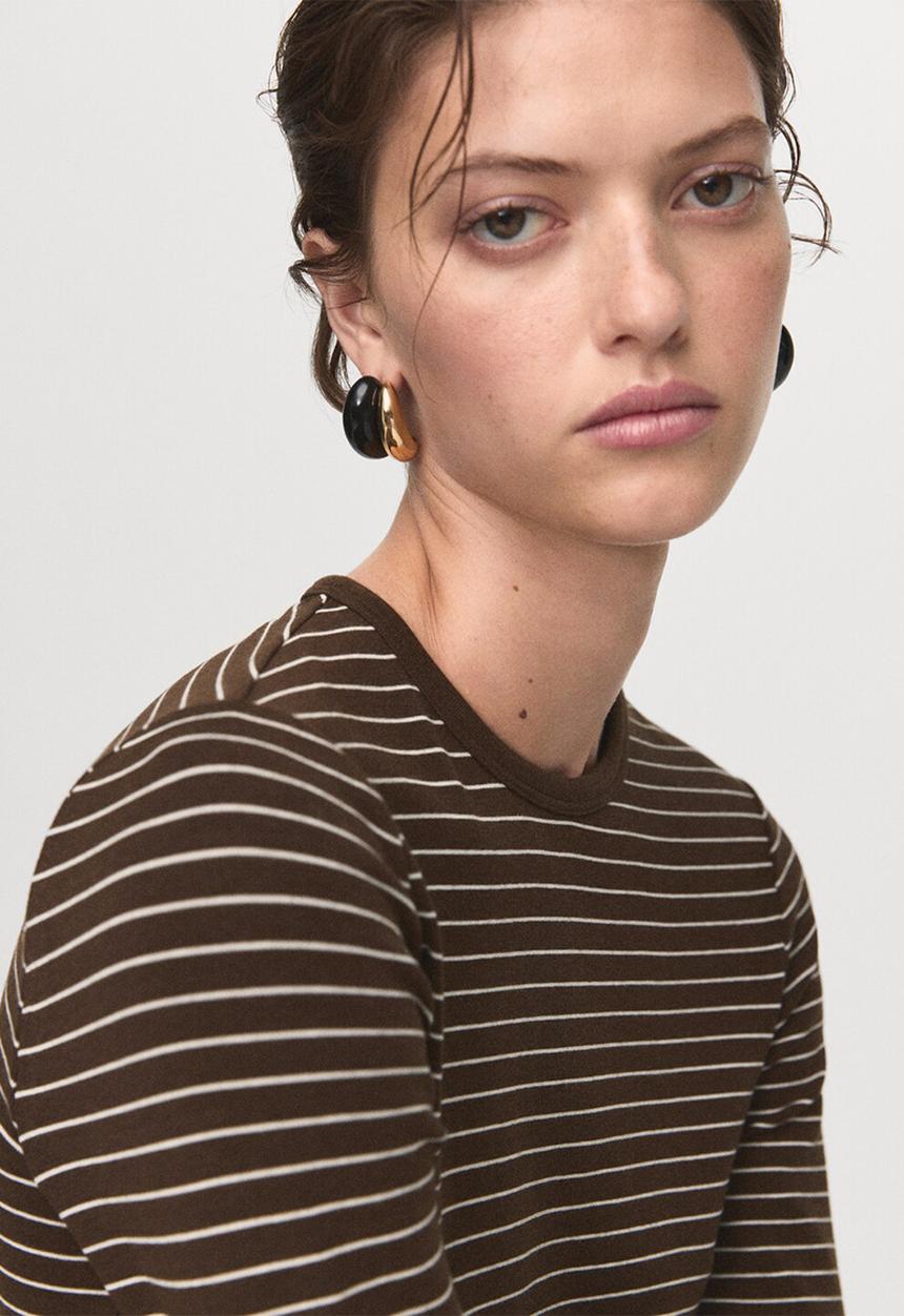 MANGO - T-shirt paul - brown