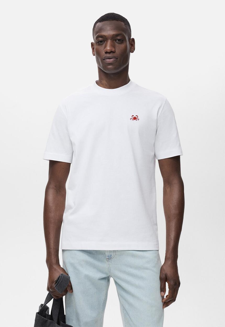 MANGO - Camiseta Crab - White