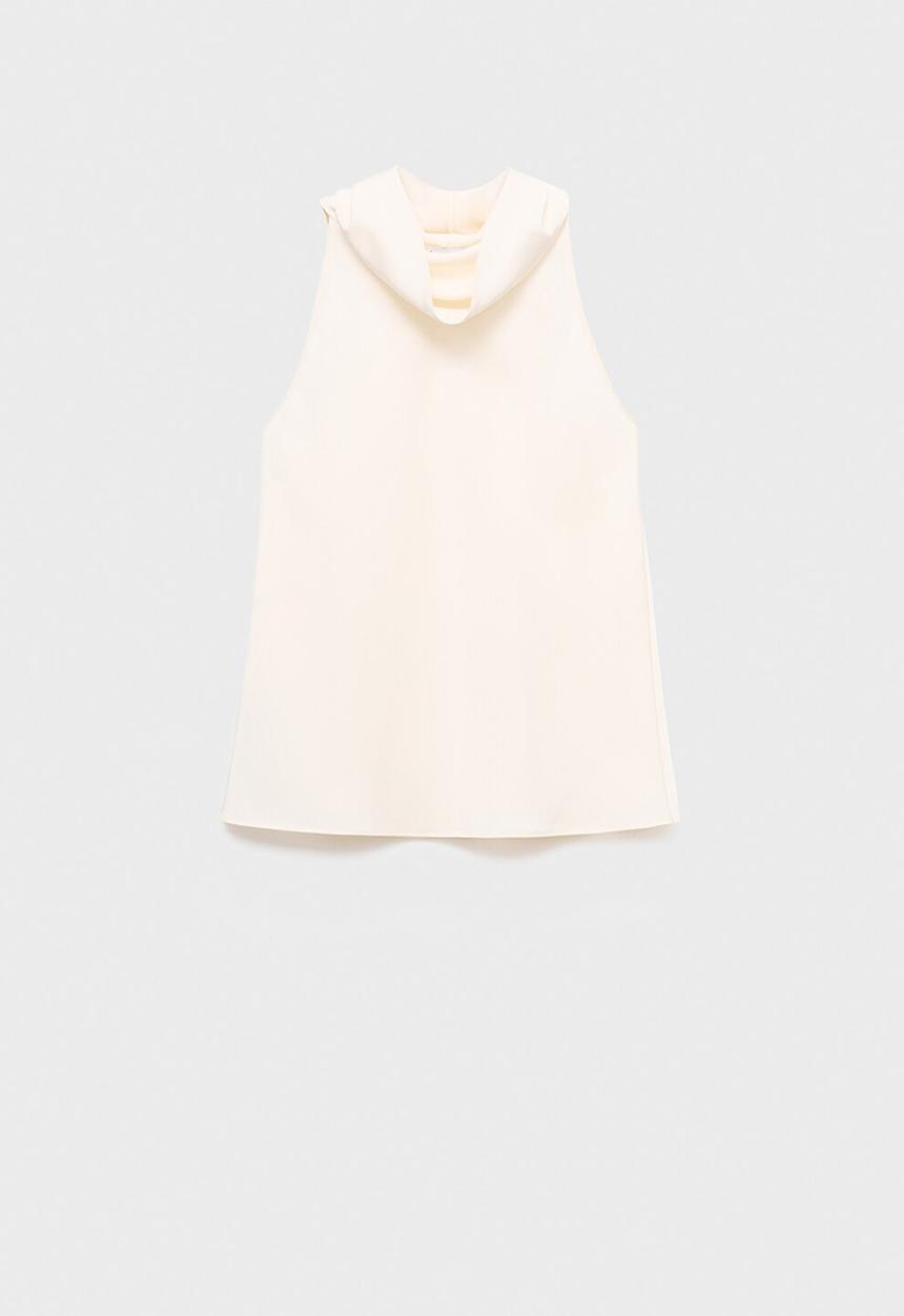 MANGO - Blusa grass -  light beige