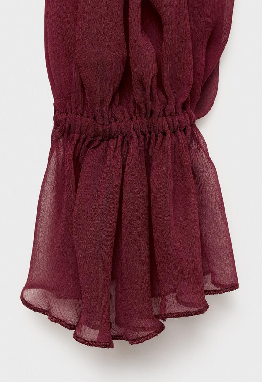 MANGO - Blouse pasha - dark red