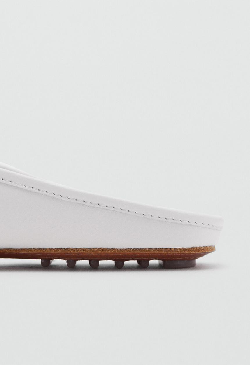 MANGO - Marra leather mule - white