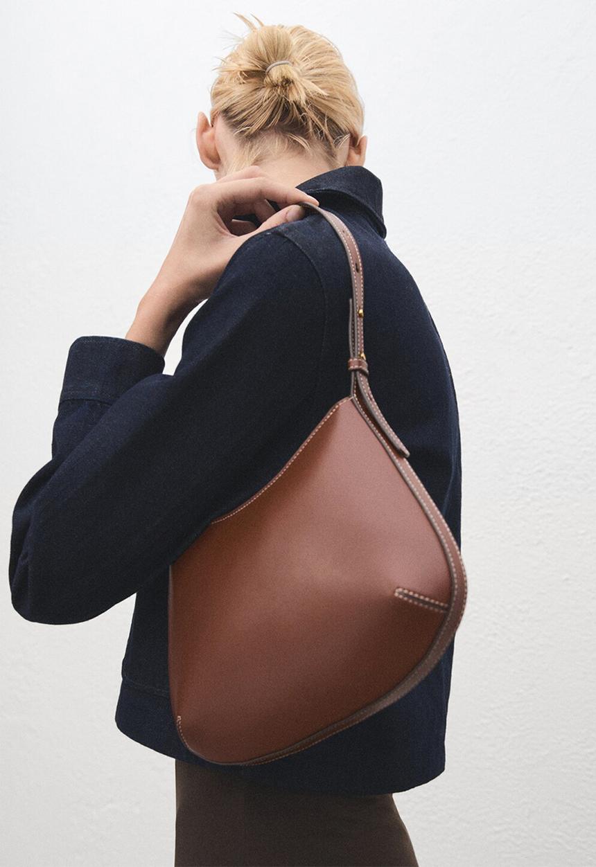MANGO - Romeo shoulder bag - brown