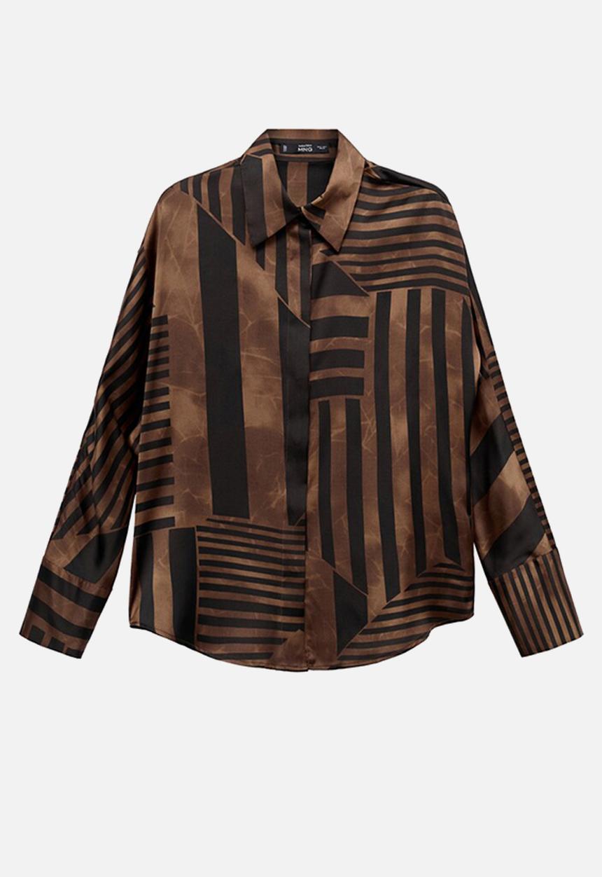 MANGO - Shirt trini -  brown