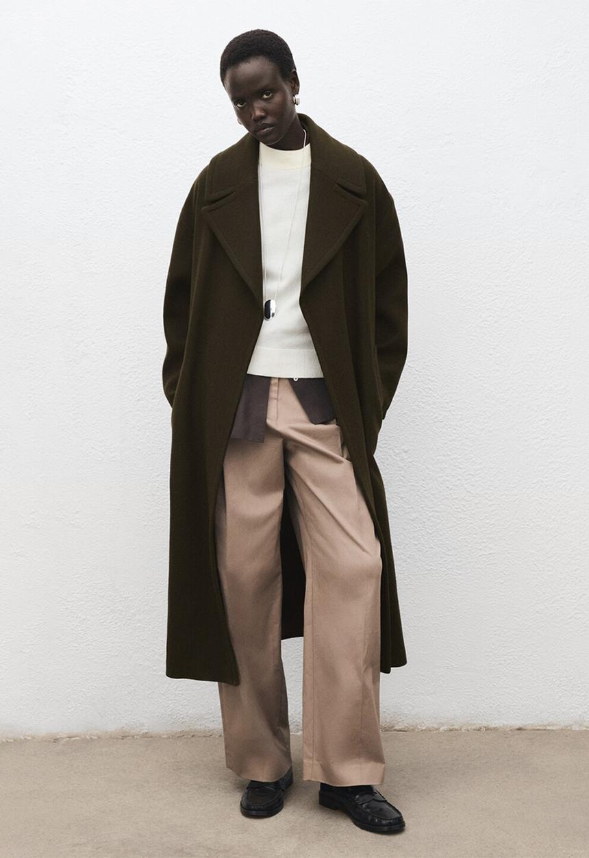 MANGO - Abrigo traviata - beige/ khaki