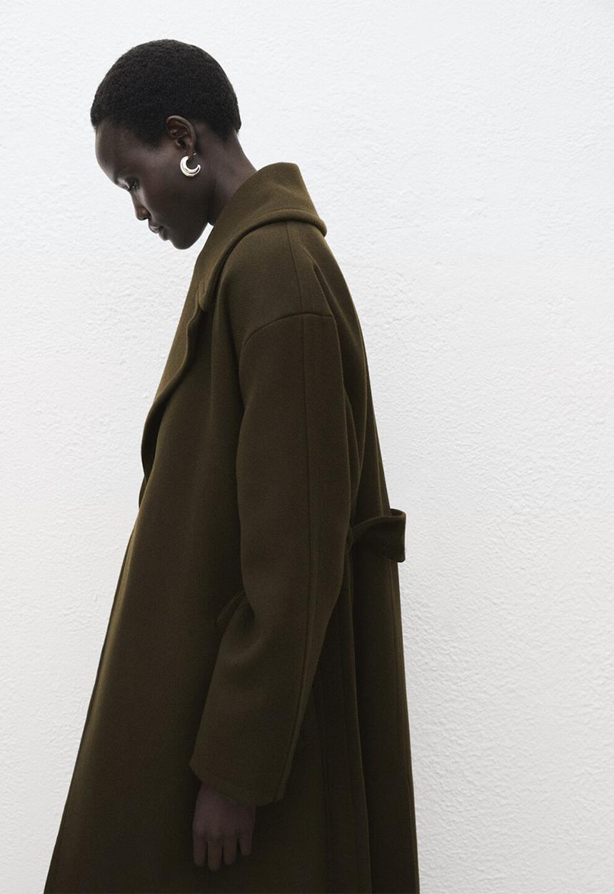 MANGO - Abrigo traviata - beige/ khaki
