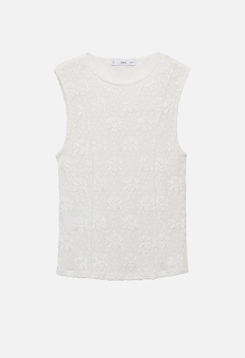 MANGO - T-shirt jamaica -  white