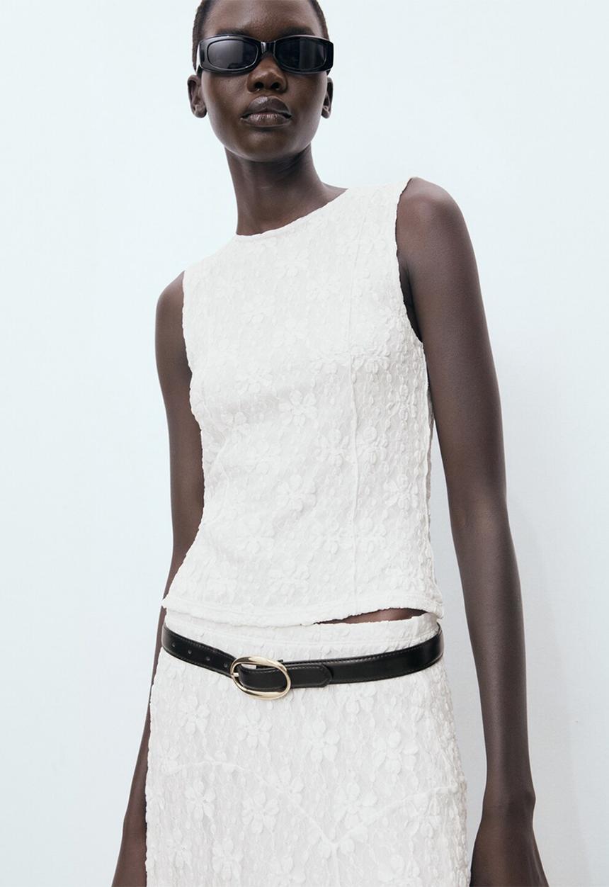 MANGO - T-shirt jamaica -  white