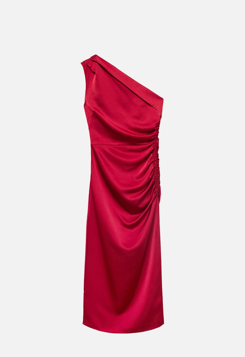 MANGO - Dress safron -  dark red