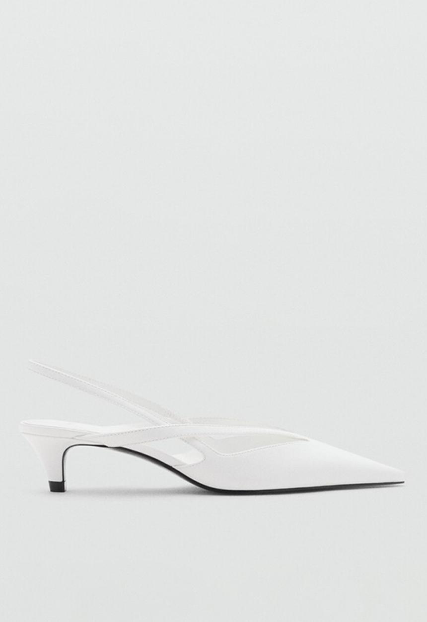 MANGO - Cruce heel - white