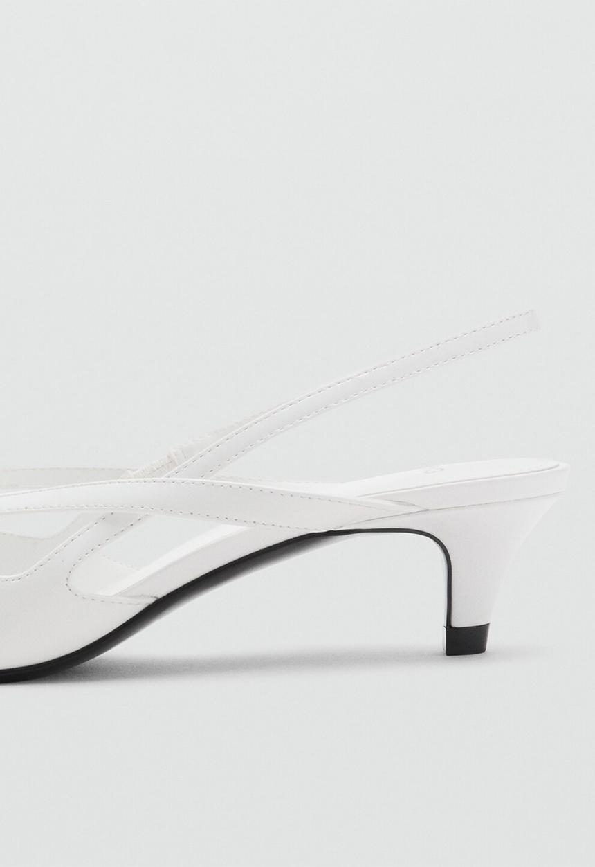 MANGO - Cruce heel - white