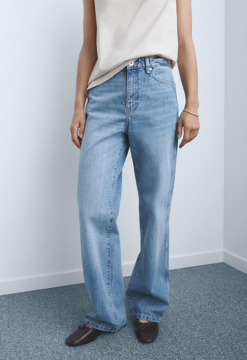 MANGO - Jeans charlot - open-blue