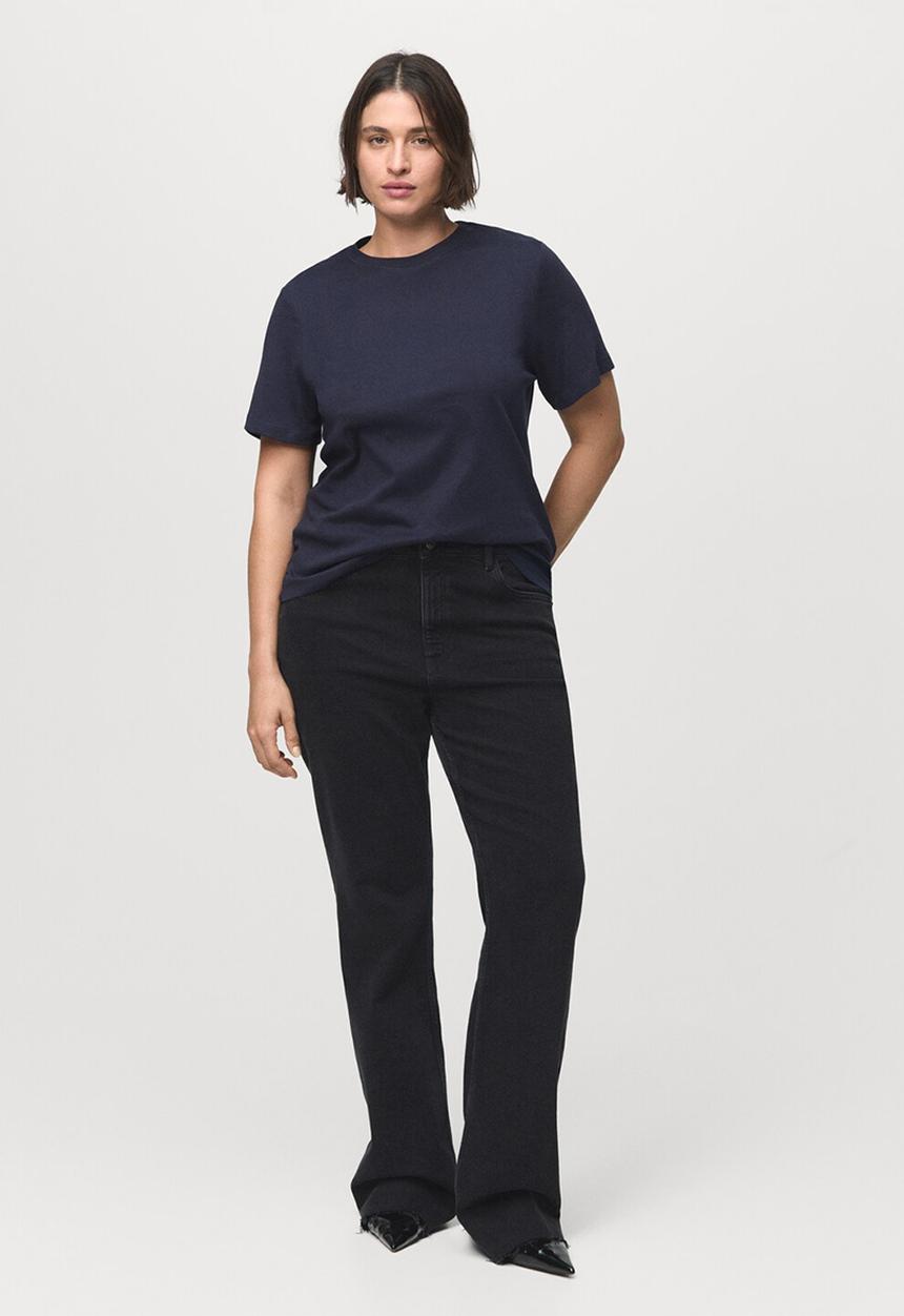 MANGO - T-shirt rita -  midnight navy