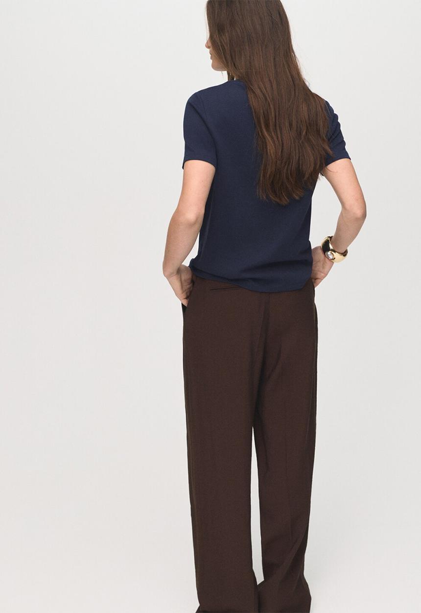 MANGO - T-shirt rita -  midnight navy