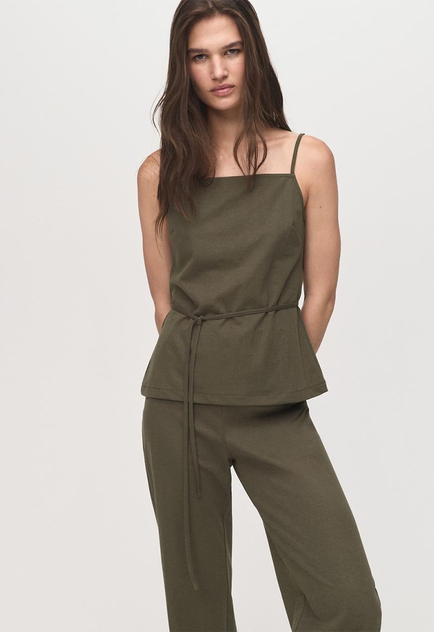 MANGO - Trousers zoe -  khaki