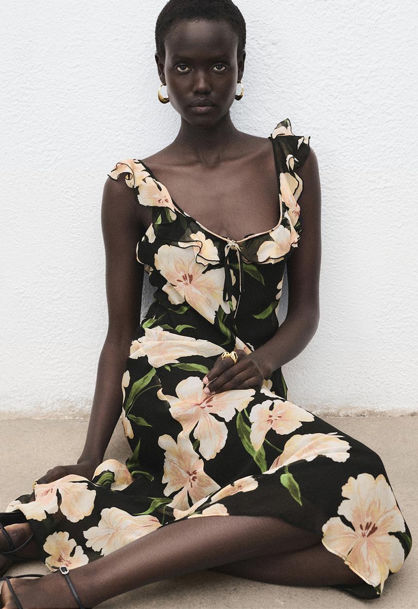 MANGO - Dress salty  - black