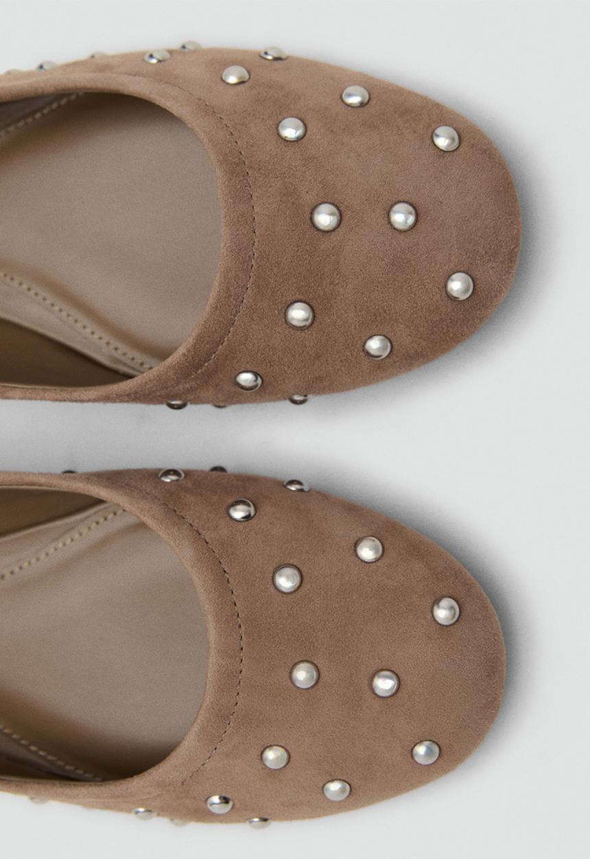 MANGO - Duma suede pump - light/pastel brown