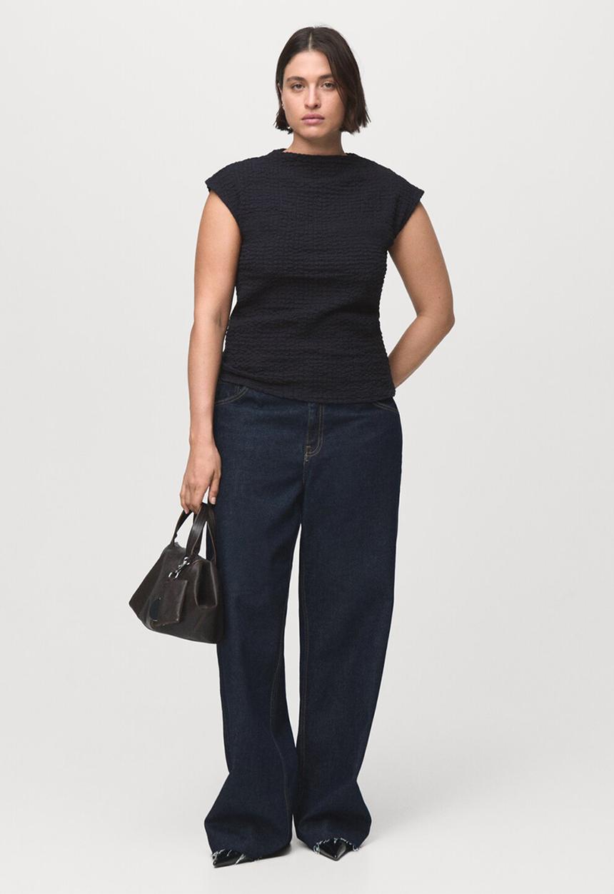 MANGO - Top turi - midnight navy