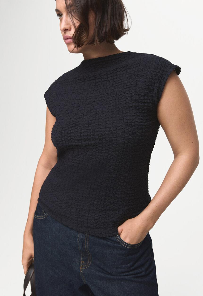 MANGO - Top turi - midnight navy