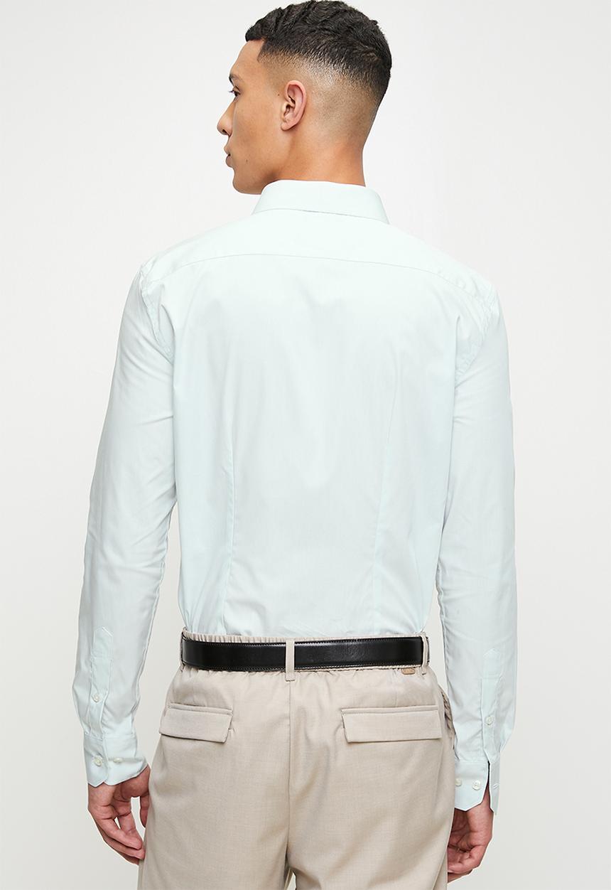 POLO - Christian essential slim fit ls shirt - pale blue