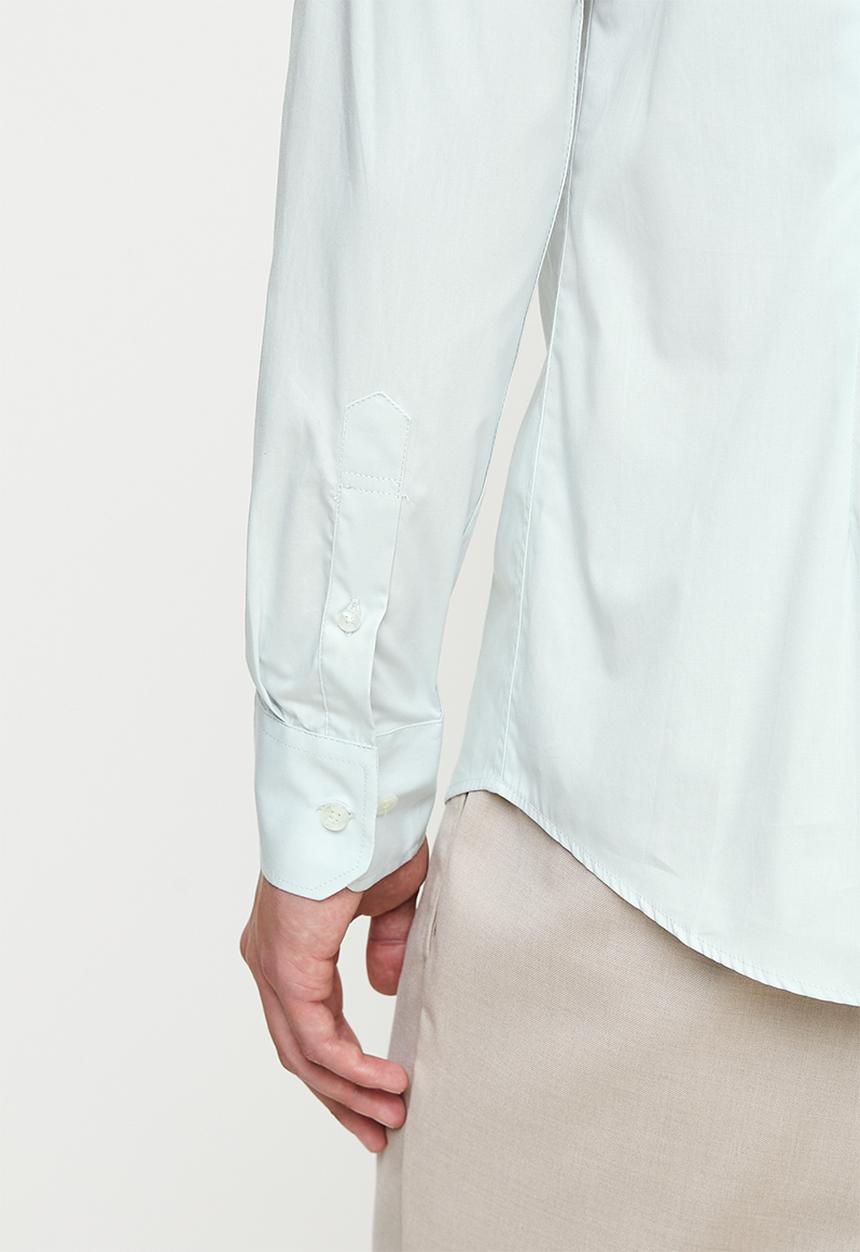 POLO - Christian essential slim fit ls shirt - pale blue