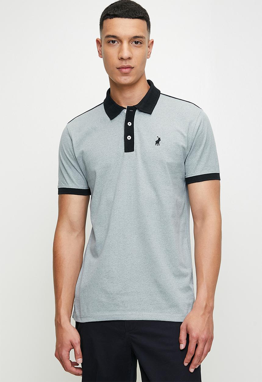 POLO - Vishnu contrast collar piping ss golfer - light blue