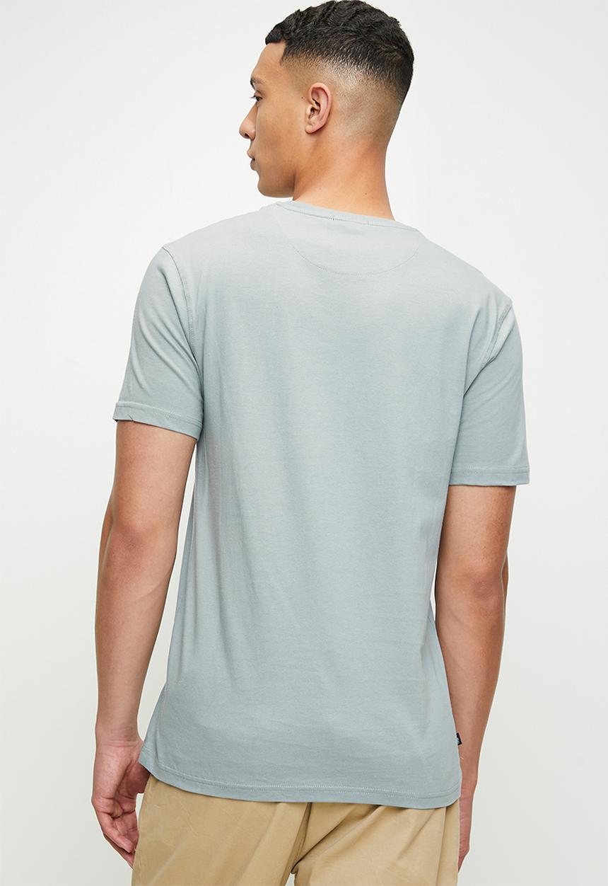 POLO - Brock logo print ss t-shirt - blue