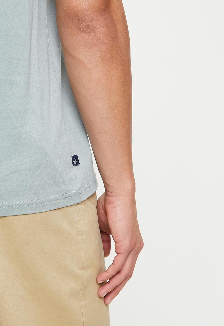 POLO - Brock logo print ss t-shirt - blue