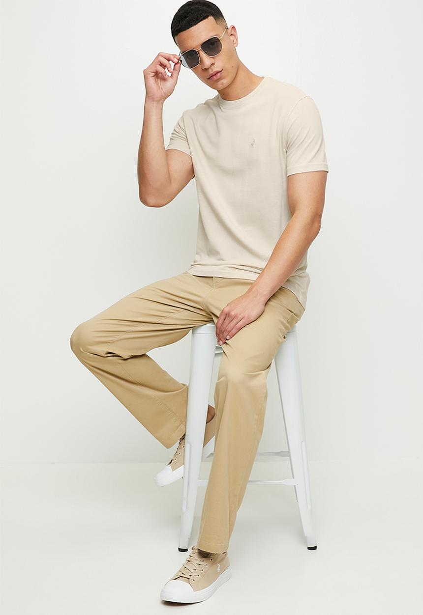 POLO - Dorian pique ss t-shirt - stone
