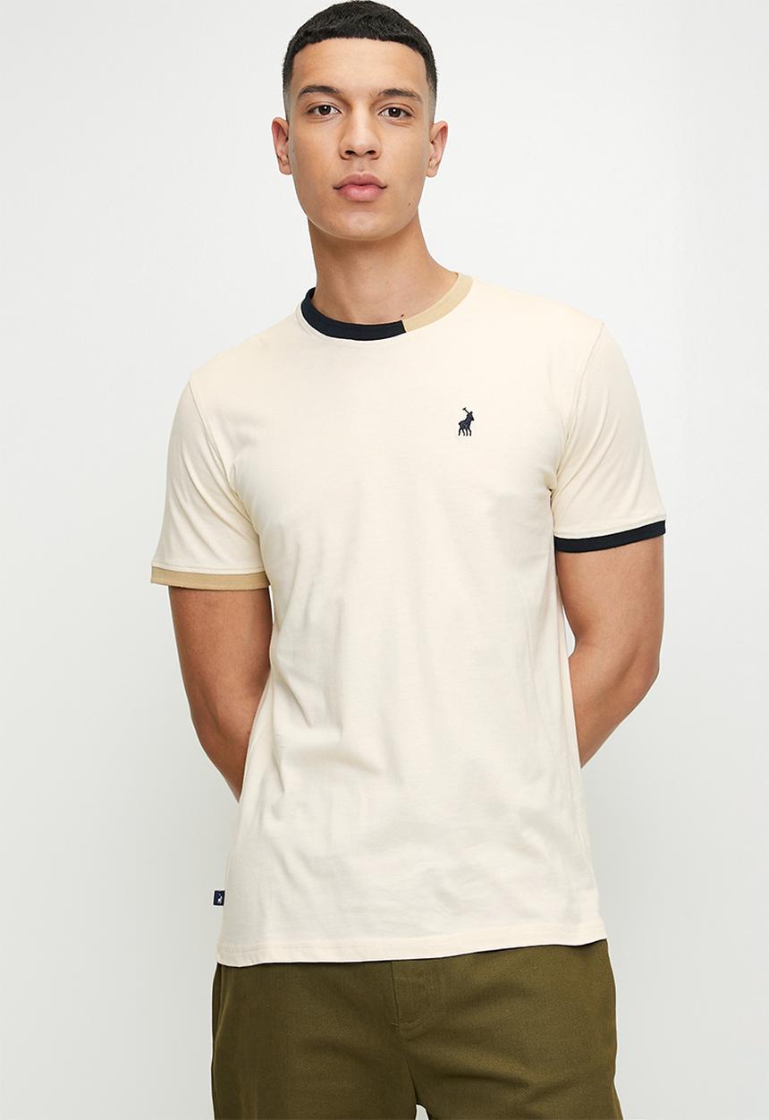 POLO - Carson colour block tipped cuff short sleeve T-shirt - neutral